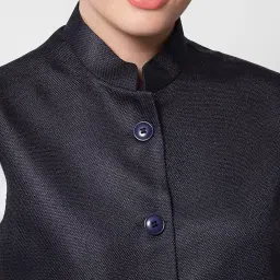 vastraa fusion Women's Cotton-Blended Handloom Quality Indian Traditional Nehru Jacket/Waistcoat (TS1412D) image 4