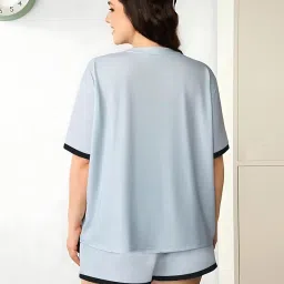 kshs Women's Cotton Printed Night Suit Set of Top & Shorts image 5