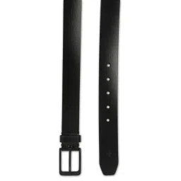 louis philippe Men Textured Formal Italian Leather with Matt Black Metal Buckle Belt image 1