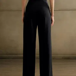 greciilooks Women's Relaxed Fit High Rise Trousers HIGH Waist | Trousers Pants image 1