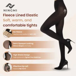 ningmi Winter Fleece Warm Thermal Leggings, Fake Translucent Leggings Tights Pants for Women and Girls image 1
