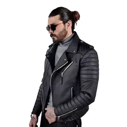 digimax leather MENS FAUX LEATHER JACKET BLACK image 1