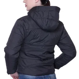 sane originals Hooded Semi Crop Jacket for Women in Full Zipper image 5