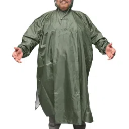 goodluck Unisex Poncho for rainy season, light weight reusable, packable and sturdy Raincoat Poncho image 3