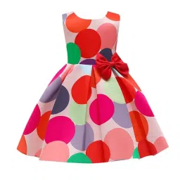 niren enterprise Baby Girl Frock Polka Printed Ishq Frock for Kids Girl 1 to 7 Years image 5