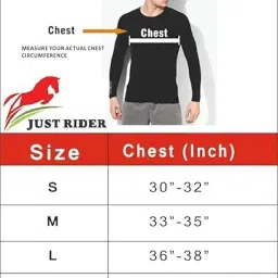 just rider Full Sleeve Compression T-Shirt - Athletic Base Layer Tights for Fitness || Gym Compression T-Shirts || Compression T Shirts for Men image 4