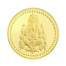 bangalore refinery 24k (999) Lord Ganesh 2 gm Yellow Gold Coin image 3
