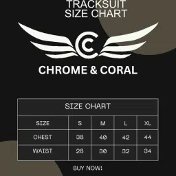 chrome & coral Men Sportswear | Polyester made | Roundneck T-Shirt With Trouser clothing set-Set5070-Navy-L image 5