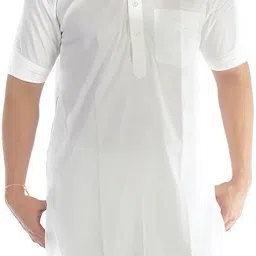 royal kurta Men's Cotton Pathani Suit_Half Sleeves image 1
