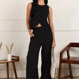 fashfun clothing Fashfun Women's Red Texture Crop Waist-Coat image 5