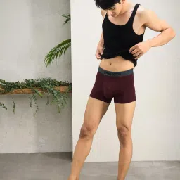 damensch Regular Fit Solid Trunks for Men| Micromodal, Stretchy Fabric, Anti-Bacterial and Microfibre Waistband image 2