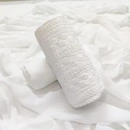 aahira Women Georgette Unstitched Salwar Suit Dress Material, Lucknowi Chickenkari Work image 3