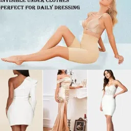 softik Women's Cycling Shorts, High Waisted, Comfortable and Soft Fabric (in, Numeric, Free Size, Regular, Black and Beige) image 5