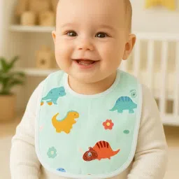KIDDOLANE baby bibs for new born Baby bibs – 6 pcs | Waterproof, Absorbent & Breathable Feeding Bibs with Closure button | baby bibs for 0-2 years (Pack of 6) image 1