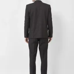 crimsoune club Men Brown Graph Checked Suit Set image 1
