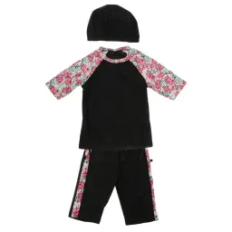 calandis ™ Kids Girls Islamic Swimsuit Beachwear Costume Swimming Clothes 130cm Black | Swimwear | Girls Clothing (Sizes 4 & Up) | Kids Clothing Shoes & Accs image 2