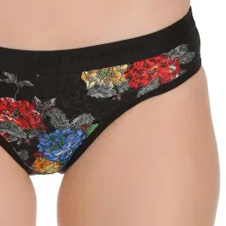 selfcare Women's Cotton Blend Printed Net Self Design Bikini Panties Set (Pack of 3) image 4