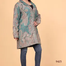 kti Kriti Kani Coat For Women Winter Wear|Women Full Sleeve PolyWool Fabric Kashmiri Design Coat For Winter wear image 3