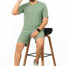 mivyna Cotton Blend Casual Round Neck Co-ord Set for Men's Half Sleeve Oversized T-Shirt and Shorts, Printed Casual Sleepwear & Loungewear Nightdress Night Suits Set image 3