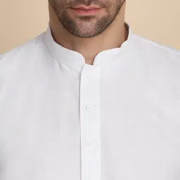 kraft india Men's Cotton Solid Kurta With Drawstring Pyjama Set image 2