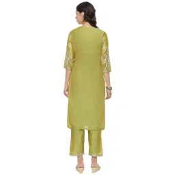 biba Women Women Off White Polyester Straight Printed 2 Piece Set image 3