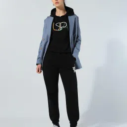 u.s. polo assn. Women Brand Embroidered Sweatshirt (UWAW25SWS219_Black_XS) image 3