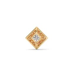 caratlane 14 KT Yellow Gold Ian Diamond Ear Stud for Men for Men image 3