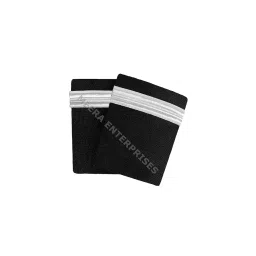 airlines store Black Third Officer Epaulet-01 Silver Bar image 1