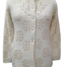 diksha collection Women Woolen Sweater for Winter, Stylish Round Neck Cardigan Sweater, Pure Wool Sweater Fully Warm with Front Buttoned Cardigan image 4