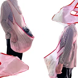 OldSerenWay 2 Pack Clothes Drying Apron Portable Laundry Pet Carrier Waterproof Shoulder Sling Pocket Clothing for Gardening, Cooking, Hanging, Airing or Carrying Small Pets image 2