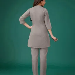 mojilaa Women Linen Floral Print Causal Co-ord Set | Linen Co-ord Set | Printed Co-ord Sets | Causal Wear | A-line Co-ord | Top and Bottom Wear image 3