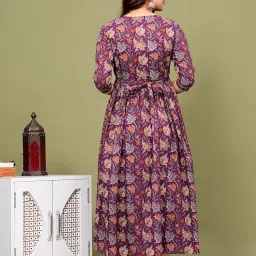 Women's Pure Cotton All Over Printed Kurti Feeding Dress Maternity Feeding Nighty Kurti image 2