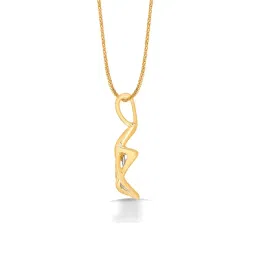 p. n. gadgil jewellers P.N.Gagdil Jewellers 14 Karat Yellow Gold & Diamond Certified Gold Casual Pendant For Women KP10324 IJ/SI image 3