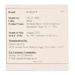 modisch handmade glasses chain, Spectacle Cord with 100 cm Length Sunglass Strap,black crystal sunglasses spectacles chain [JC-13BL] image 4