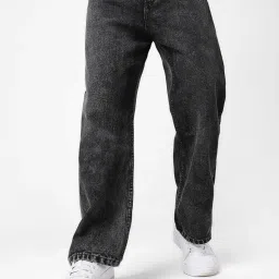 urbano fashion Men's Loose Baggy Fit Washed Jeans Non-Stretchable image 1