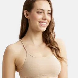 jockey 1351 Women's Super Combed Cotton Elastane Stretch Multiway Styled Crop Top with Adjustable Straps and Stay Fresh Treatment image 1