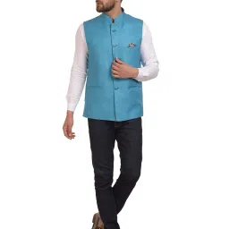 bis creations Men's Black Festive Nehru Jacket/Waistcoat image 5