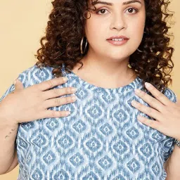 max Women's Cotton Regular Fit Striped Round Neck T-Shirt image 3