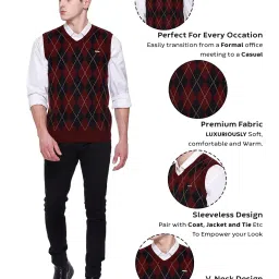 godfrey V Neck Sweaters for Men Winter Wear Woollen image 2