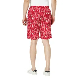 crimsoune club Mens Red Graphic Print Lounge Shorts image 3