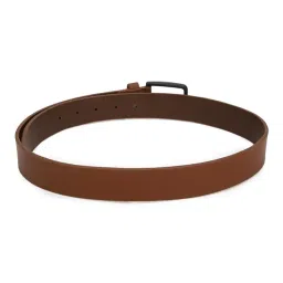 louis philippe Men Solid Casual Italian Leather with Matt Black Buckle Belt image 1