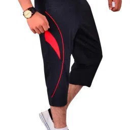 vego Mens Cotton Three by Fourth, 3/4, Capri, Three Quarter Pant Charcol Plus Size image 3