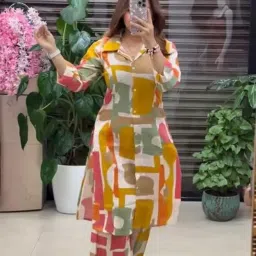 Women’s Cotton Printed Co-ord Set – Stylish & ComfortableJ-Cotton Green image 5