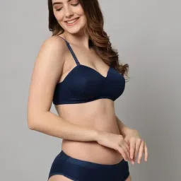 imsa moda Women's Padded Wire-Free Bra & Panty Set – Soft Polycotton Lingerie (Pack of 1) image 2