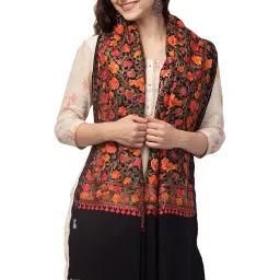 tweedle Women’s Warm Woollen Heavy Aari Embroidery Shawl/Wrap for Winters image 1