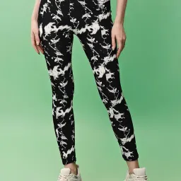 poojaran saree Women's Printed Gym Wear Tights|Combo Pant Mesh Insert Side Pockets Pant|Ideal for Active Wear Pant |Yoga & Workout Tights |The Ultimate Gym Pants for Women & Girls image 1