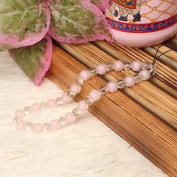 mobile charm with dual beads and transparent beads, mobile charm image 1