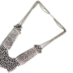 c&g india Fashion Brass Design Traditional Necklace Set for women image 5