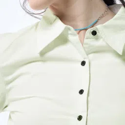 bewakoof Women's Solid Regular Fit Shirt image 4