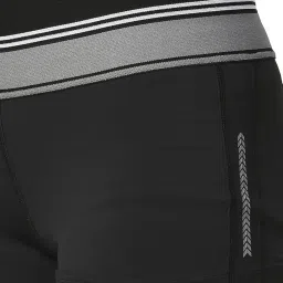 laasa Solid Black HIGH-Waist (Foldable) Workout Shorts image 4
